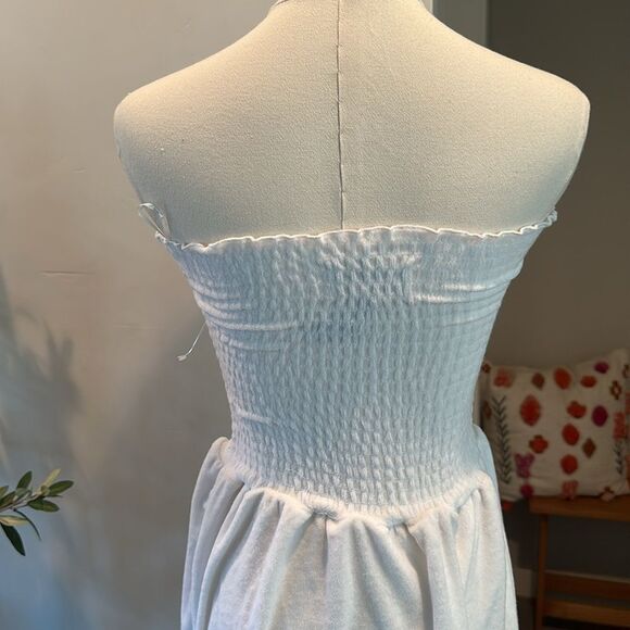 BEACH RIOT Lilee Strapless Smocked Cover-Up White Dress New! - Picture 7 of 9